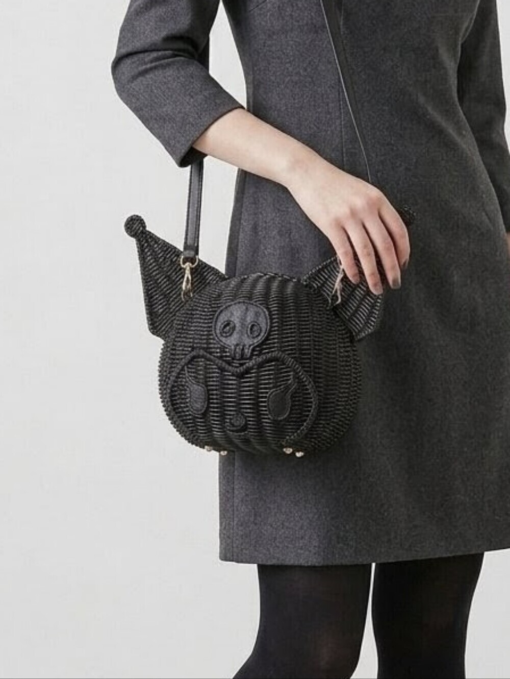 ACCOMMODE x Sanrio Kuromi Rattan Bag Black NWT Coquette Harajuku